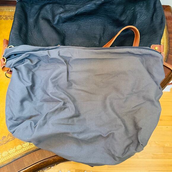 Navy Tote Shoulder Bag Purchased in Italy - Picture 6 of 10